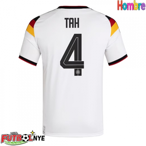 Camiseta Alemania Jonathan Tah #4 Primera Equipación Mundial 2026 manga corta